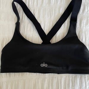 Black Alo yoga bra top, size XS